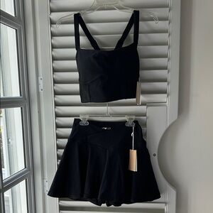 POPFLEX Set - Black Mini Skirt and Sports Bra
